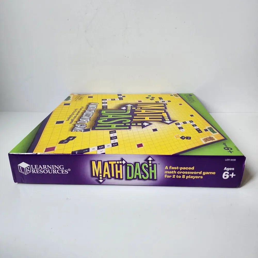 Math Dash Board Game Fast Math Crossword 2-8 Players LER 5030 Learning Resources